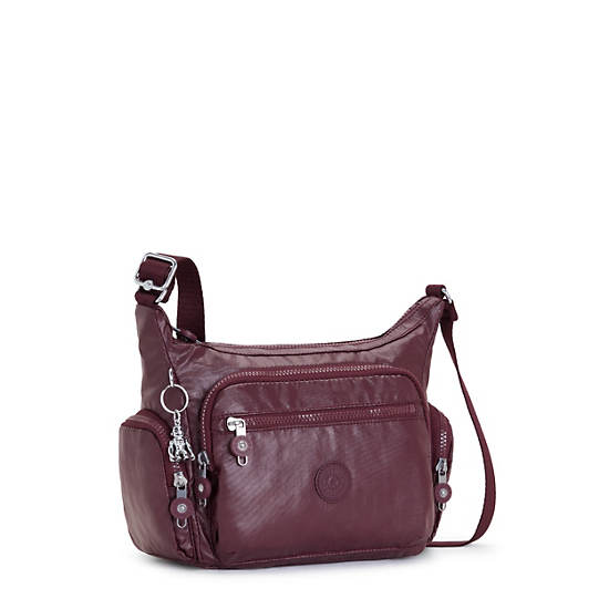 Kipling Gabbie Small Metallic Crossbody Táska Bordó | HU 1144BE